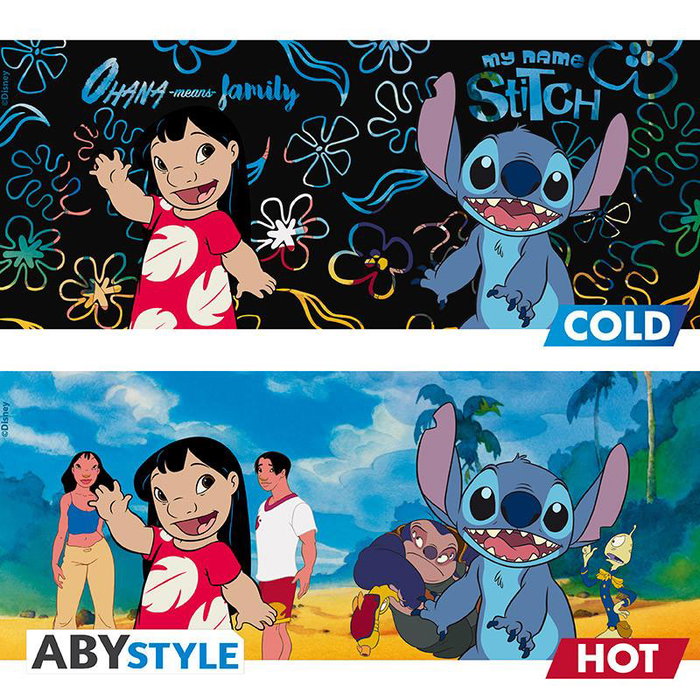 ABYstyle Taza Térmica Disney Lilo & Stitch con Cambio de Color - Diseño Oficial, 460 ml, King Size ABYstyle Taza Térmica Disney Lilo & Stitch con Cambio de Color - Diseño Oficial, 460 ml, King Size