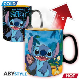 ABYstyle Taza Térmica DISNEY Lilo & Stitch King Size 460 ml - Taza Termocolora con Licencia Oficial