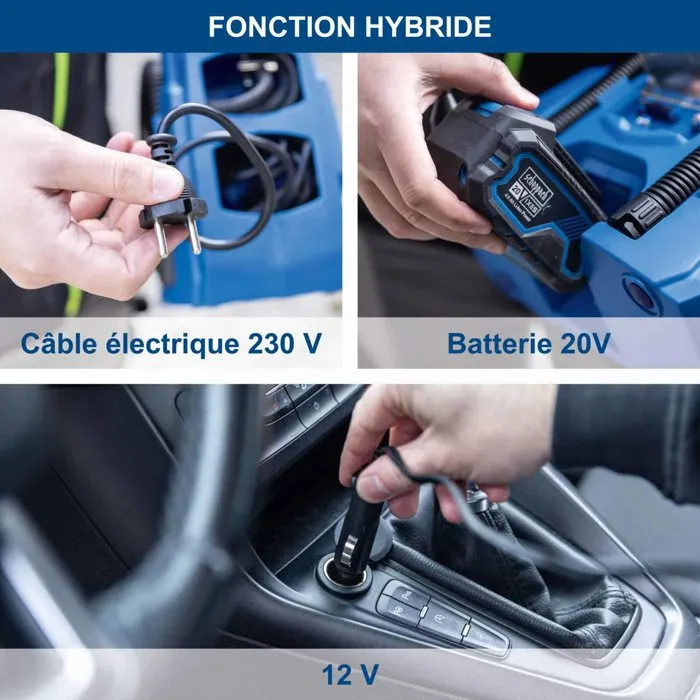 Scheppach Compresor de Aire Inalámbrico Airforce 6 SCHEPPACH 20V IXES, Batería 2Ah y Cargador, 10.3 bar Máx, Incluye 6 Accesorios (SCH4046664226468)