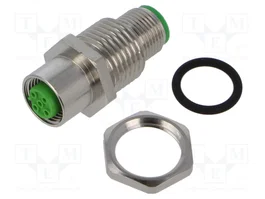 LAPP Conector M12 de 5 pines, enchufe industrial recto con blindaje