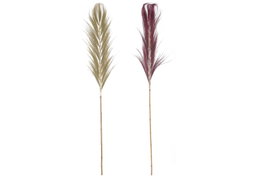 DKD Home Decor Decoración de Rayung y Bambú con Plumas de 230 cm