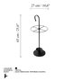 Aberto Design Paragüero 002 Metal Negro 27x27x65 cm