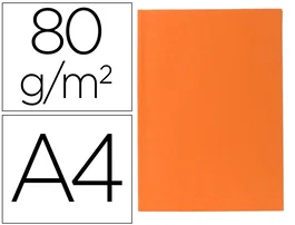Liderpapel Subcarpeta de Papel Din A4 Naranja Intenso