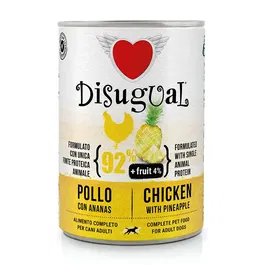 Disugual Fruit Dog Comida Húmeda para Perros Sabor Pollo y Piña en Lata 6x400 gr