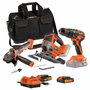 Dual Power Pack de 3 Herramientas 20V con Amoladora, Taladro/Atornillador y Sierra de Calar