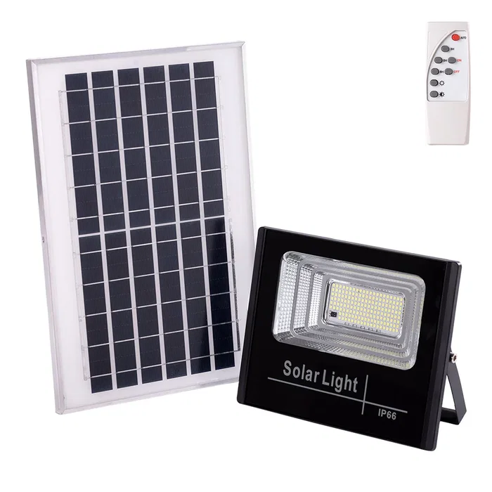 BX3 LIGHT Proyector LED Solar Exterior 65W Blanco Frío 6500K con Control Remoto IP65