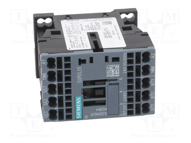 SIEMENS 3RT2017-2AB01 Contactor 3-polar 12A 24VAC SIEMENS 3RT2017-2AB01 Contactor 3-polar 12A 24VAC
