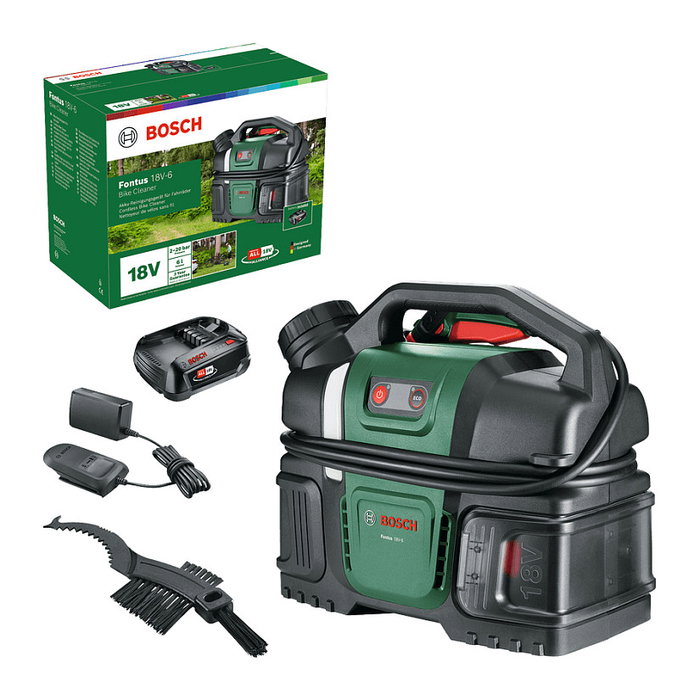 Bosch Fontus 18V-6 Hidrolimpiadora inalámbrica Verde con depósito de 6L Bosch Fontus 18V-6 Hidrolimpiadora inalámbrica Verde con depósito de 6L