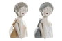 DKD Home Decor Figuras de Resina Chica Bolso, Pack de 2