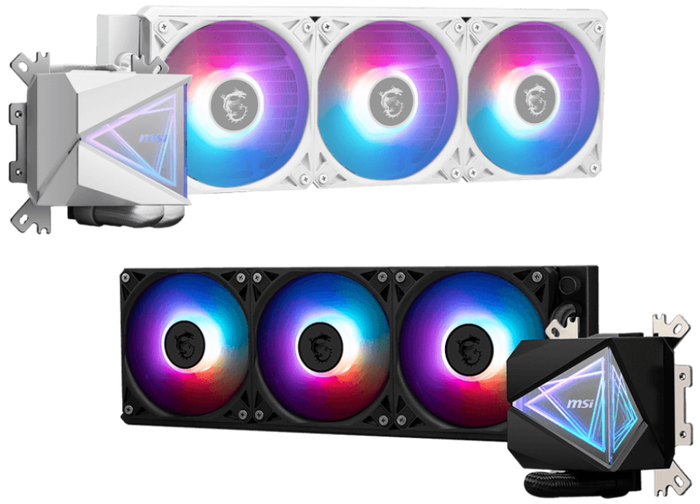 MSI MAG CoreLiquid I360 Kit de Refrigeración Líquida Todo en Uno, Negro, 3 Ventiladores de 12 cm, PWM, RGB, para Sockets Intel LGA 1150/1151/1155/1156/1200/1700 y AMD AM4/AM5