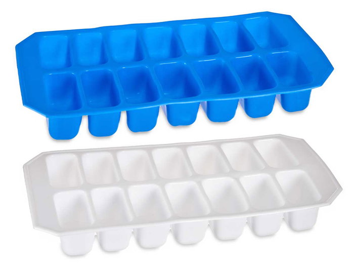Leknes Cubitera 14 Cubitos Surtidos Colores Azul y Blanco 21.8x11.2x3 cm (Set de 36)