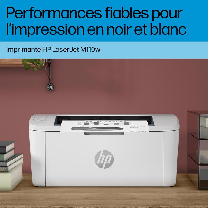 HP LaserJet M110w Impresora Láser Compacta y Eficiente, Impresión Rápida y Profesional para Espacios Reducidos