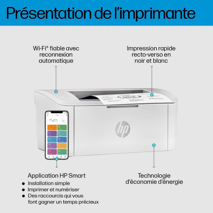 HP LaserJet M110w Impresora Láser Compacta y Eficiente, Impresión Rápida y Profesional para Espacios Reducidos