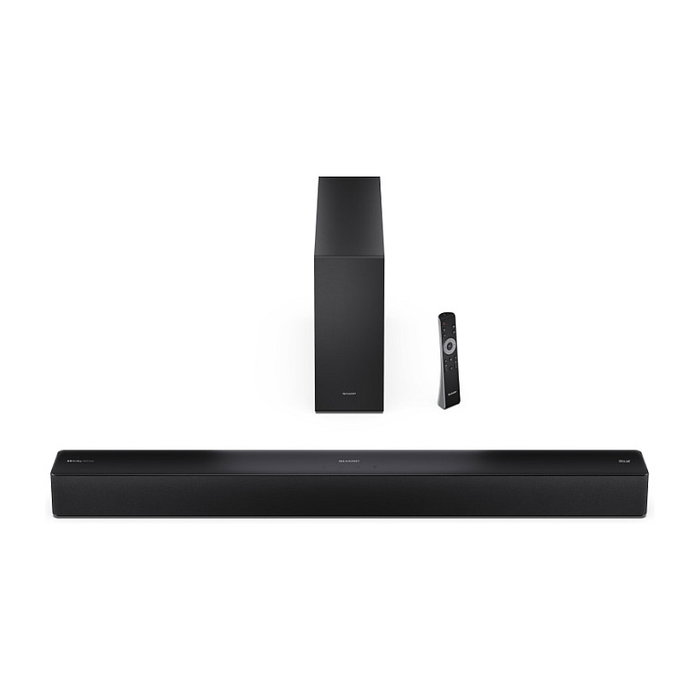 Sharp HT-SBW310 - Barra de Sonido 2.1 Canales con Subwoofer, 330W, DTS Virtual:X, Bluetooth 5.3, HDMI eARC, USB, Negro