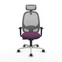 PIQUERAS Y CRESPO Silla de oficina Cilanco con mecanismo Sincro, Morado y Gris