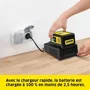 Karcher Juego de Baterías Power 18V / 5 Ah con Pantalla LCD - Cargador Rápido Ion Litio