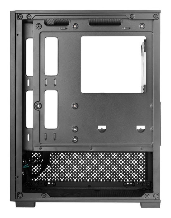 Mars Gaming Caja Gaming MicroATX MC-SE2 Negra con Cristal Templado Continuo, Ventilador FRGB 120mm, AirFlow Mesh, Compatible RL 240mm
