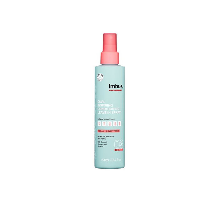 Imbue Inspiring Conditioning Leave In Spray 200ml Acondicionador Sin Aclarado para Revitalizar Rizos Apto Método Curly