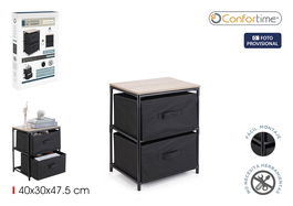 Inde Cajonera TNT/Madera 2 Cajones Confortime 40x30x47.5 cm (6 Unidades)