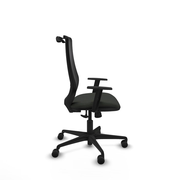 PIQUERAS Y CRESPO Silla de oficina Mardos con mecanismo Sincro y brazos 1D en Negro