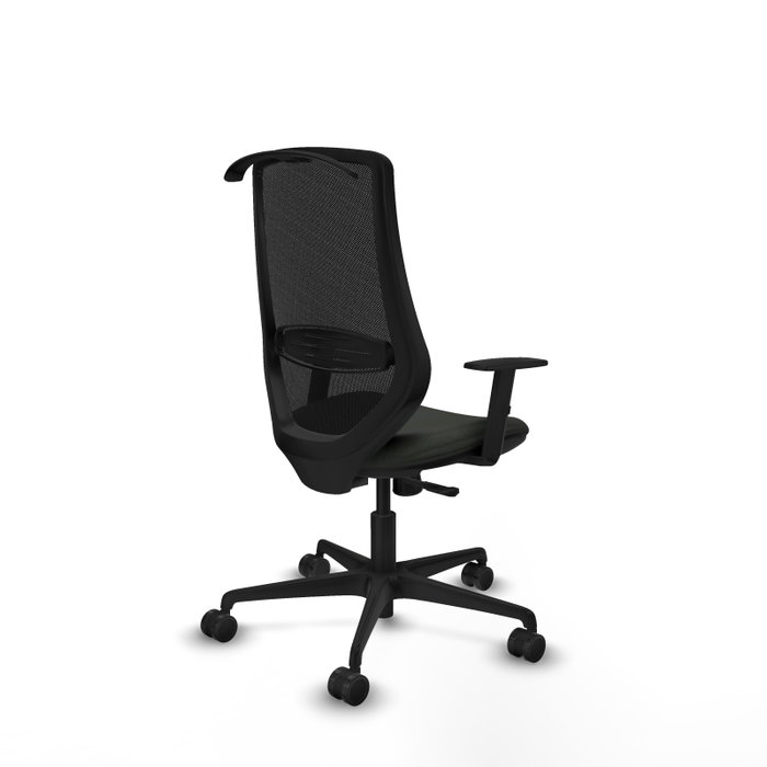 PIQUERAS Y CRESPO Silla de oficina Mardos con mecanismo Sincro y brazos 1D en Negro