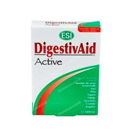 ESI Digestivaid Active 15 Comp. - Suplemento Enzimático Digestivo de Origen Vegetal para Favorecer la Digestión, Apto para Veganos