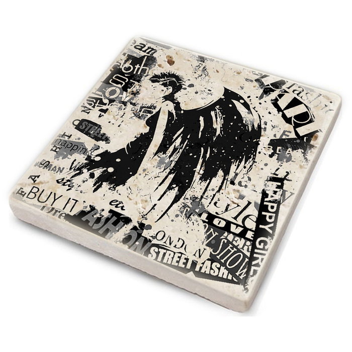 Hermia TAB10297334 Alfombrilla de Cristal (4 Piezas) - Hecha a Mano con Piedra Natural 100% - Elegante y Duradera para Cocina, Baño, Salón
