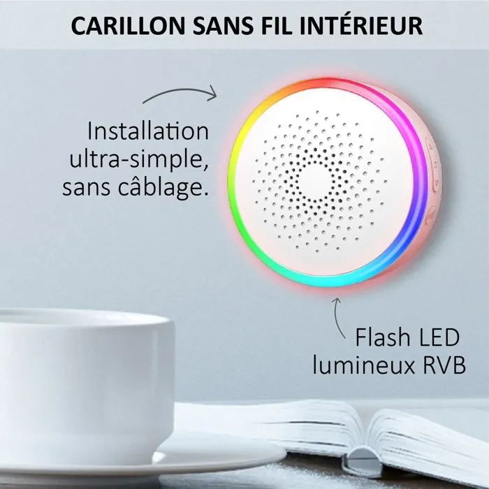 KYF AABMM17251 Videoportero Wi-Fi Recargable con Panel Solar con Timbre Interior y Tarjeta SD de 16 GB