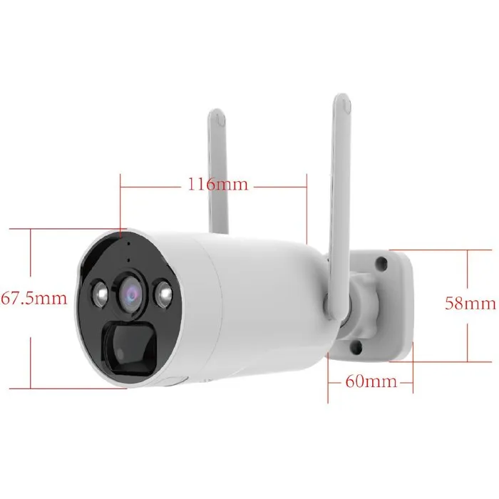 Kyf KYF1714699008759 - Cámara de Seguridad Recargable de 4MP con Panel Solar para Kit de Pantalla de 7", Grabación Ultra HD