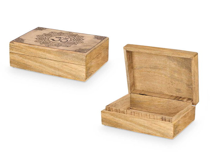 GIFTDECOR Caja Rectangular de Madera de Mango, Surtido de 2 Colores (Pack de 6) GIFTDECOR Caja Rectangular de Madera de Mango, Surtido de 2 Colores (Pack de 6)
