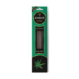 Ambar Incienso Aloe Vera 20 Varillas Perfumadas de Calidad Premium, Hecho en India