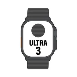 Apple Watch Ultra 3 Smartwatch GPS + Cellular 49mm Titanio Negro Correa Ocean - Deportivo Multideporte con 5G, Satélite, ECG y 42h Autonomía