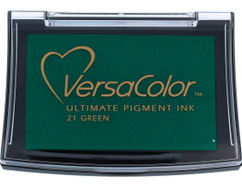 Tsukineko Almohadilla VERSACOLOR Verde Opaca 95x65mm