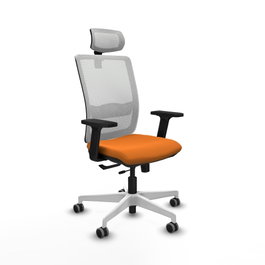 PIQUERAS Y CRESPO Silla de oficina Haches Naranja y Blanco