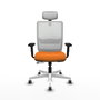 PIQUERAS Y CRESPO Silla de oficina Haches Naranja y Blanco