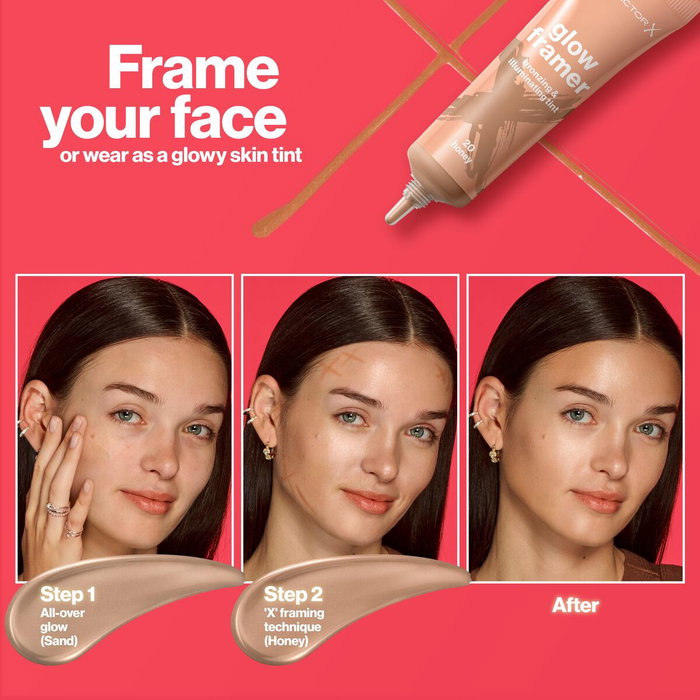 Max Factor Glow Framer Tinte Bronceador e Iluminador 10-Sand