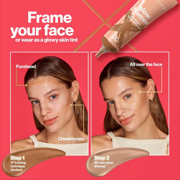 Max Factor Glow Framer Tinte Bronceador e Iluminador 10-Sand