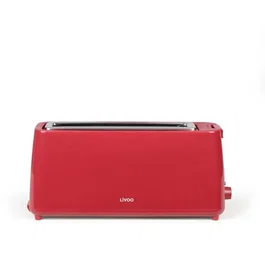 Livoo Tostadora de ranura larga DOD168RC - 900 W - Roja