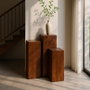 Ixia Pack de 3 Peanas de Madera de Mango para Salón