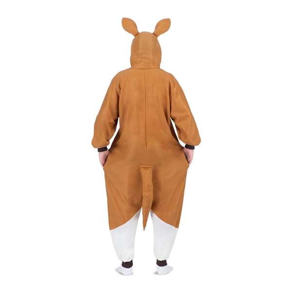 My Other Me Disfraz Adulto Canguro Kigurumi con Capucha, Cola y Peluche Talla L
