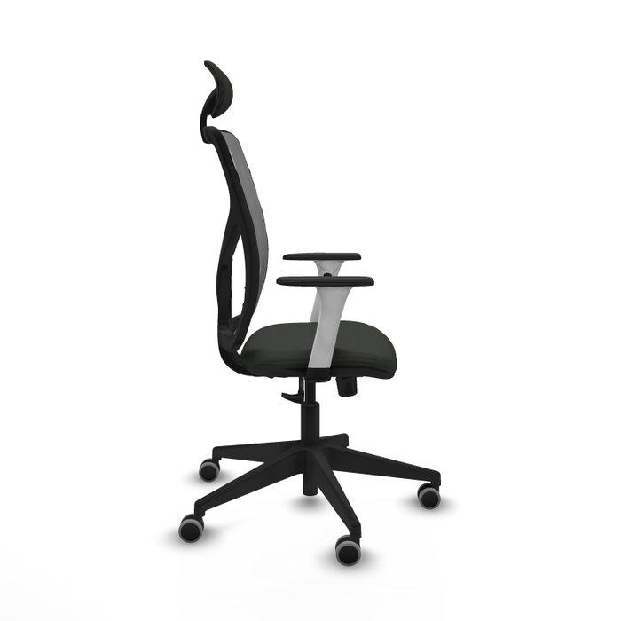 PIQUERAS Y CRESPO Silla de oficina Motilla con mecanismo Sincro, Negro y Gris