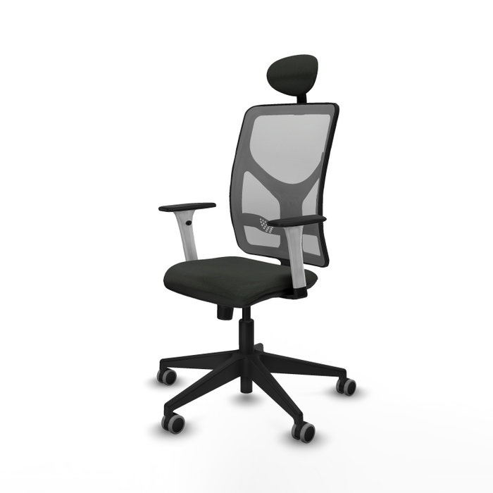 PIQUERAS Y CRESPO Silla de oficina Motilla con mecanismo Sincro, Negro y Gris