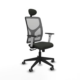 PIQUERAS Y CRESPO Silla de oficina Motilla con mecanismo Sincro, Negro y Gris