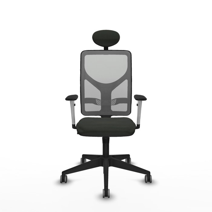 PIQUERAS Y CRESPO Silla de oficina Motilla con mecanismo Sincro, Negro y Gris