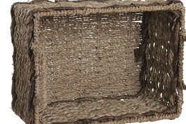 DKD Home Decor Cesta Tropical Seagrass Natural 27 x 24 x 36 cm Set de 3 (2 Unidades)