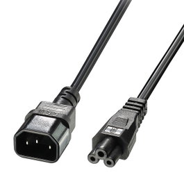 Lindy Cable de alimentación C14 a C5 2m Negro