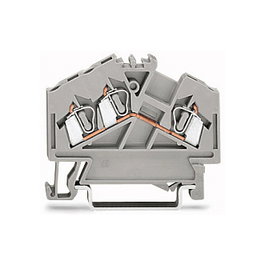 WAGO 280-641 Terminal de paso de 3 conductores, gris