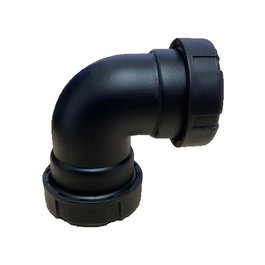 TECNOAGUA Codo H-H Liso Negro T-200B