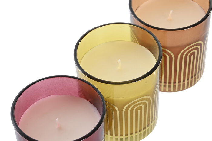 DKD Home Decor Vela 9 x 10 x 9 cm (6 Unidades) Amarillo Burdeos Cera Parafina 270 gr 55h DKD Home Decor Vela 9 x 10 x 9 cm (6 Unidades) Amarillo Burdeos Cera Parafina 270 gr 55h