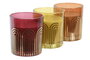 DKD Home Decor Vela 9 x 10 x 9 cm (6 Unidades) Amarillo Burdeos Cera Parafina 270 gr 55h